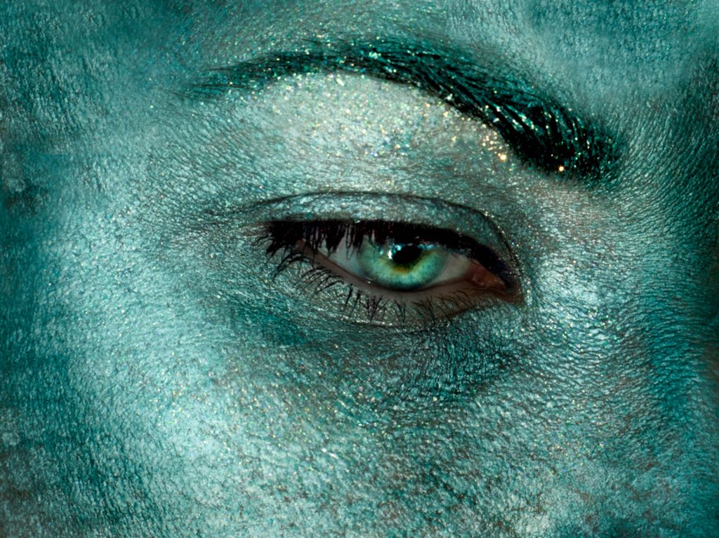 mermaid series, selfportrait of my eye, as if it's a underwater creature