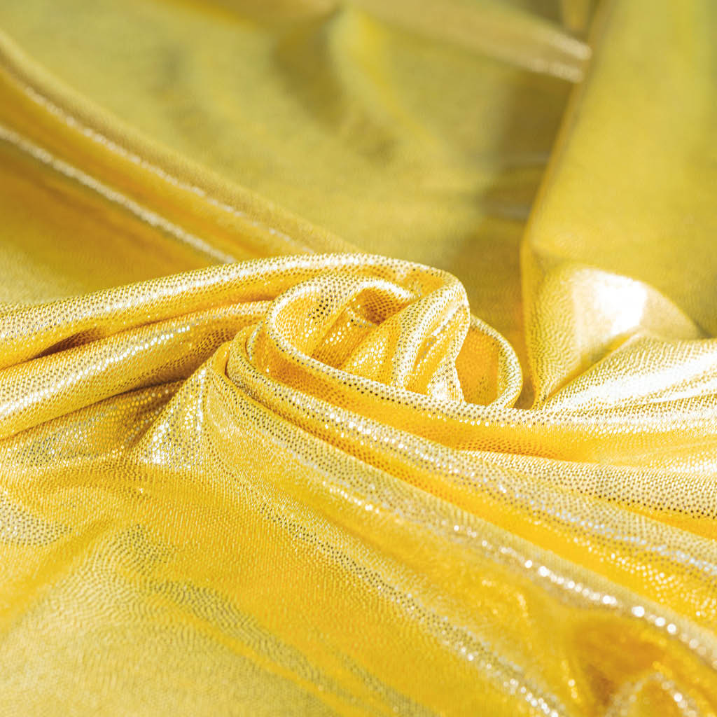Synchromode.nl glitter Lycra sample, stip Goud