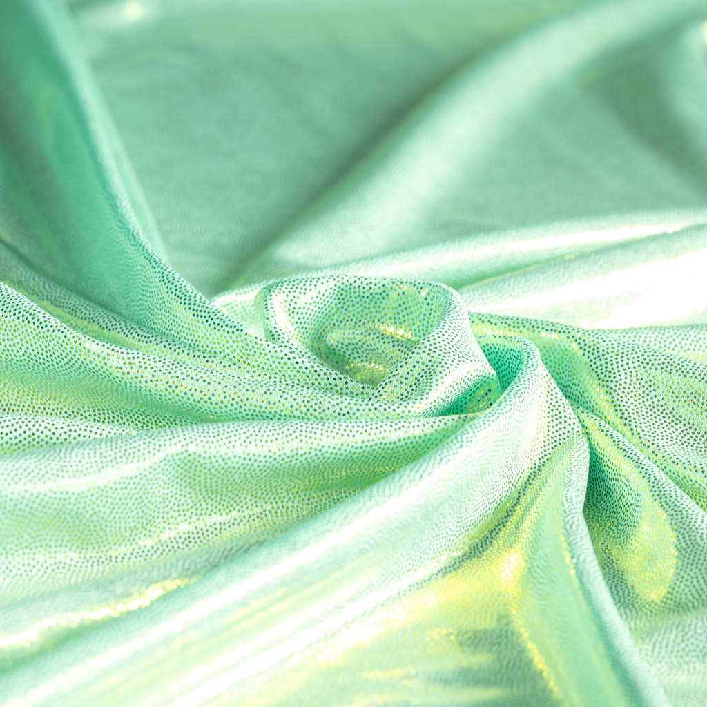 Synchromode.nl glitter Lycra sample, stip mint